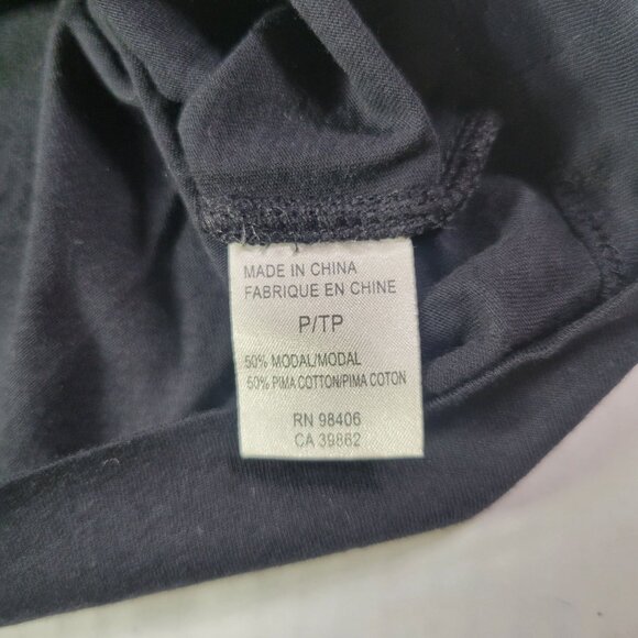 Theory Jovie Black Short-Sleeve Metallic Sequined Pima Cotton Blend Top Size XS - Picture 3 of 6